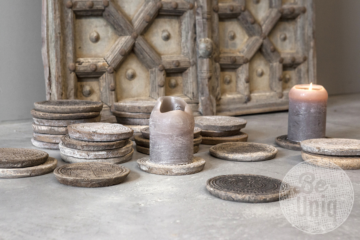 Unieke kaarshouder | Stone grey