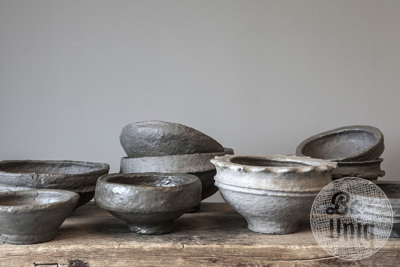 Schaal papier mache Grey