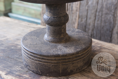 Glazen stolp hoge voet | Large | vintage finish