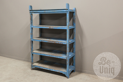 Boekenrek blauw | India