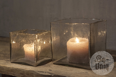 Windlicht Square M | organisch glas
