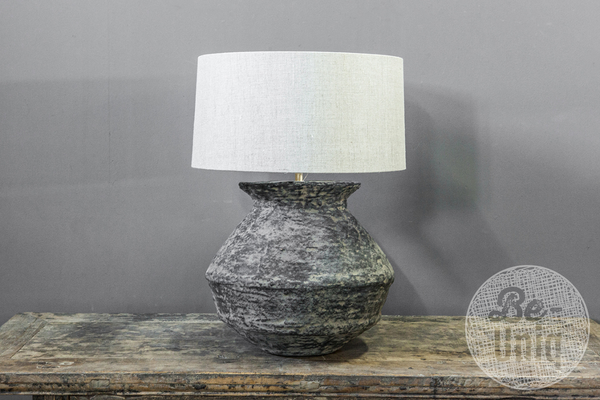 Kruiklamp Rattan | incl. kap linnen naturel HH4038
