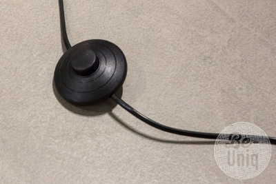 Vloerlamp oude bootmast | incl. kap linnen naturel