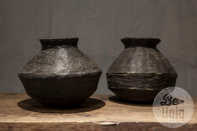 Rattan/clay pot | grey