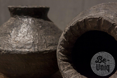 Rattan/clay pot | grey