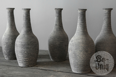 Clay bottle Emily medium | cement 