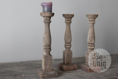 Kandelaar verweerd hout | Kees