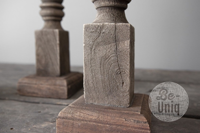 Kandelaar verweerd hout | Kees