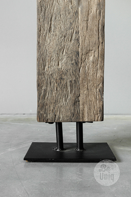 Rustiek houten vloerlamp Delhi | incl. kap cilinder 4545