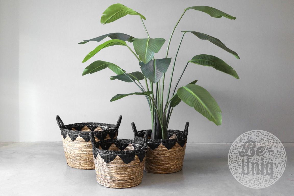 Baskets Liam set/3 | Natural black