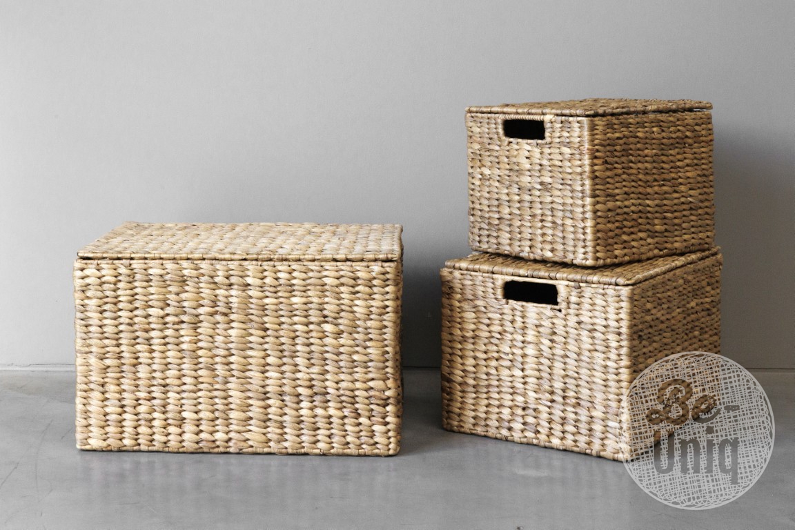 Basket Mees set/3 | Waterhyacinth leaf