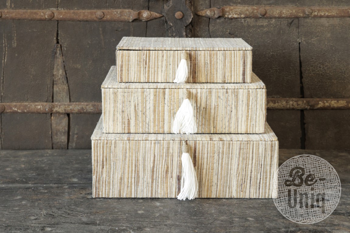 Storage boxes set/3 | Natural