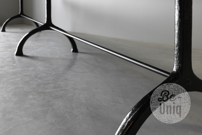 XXL eettafel op gietijzeren onderstel | 375 cm | truckwood