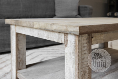 Salontafel met plank | oud hout